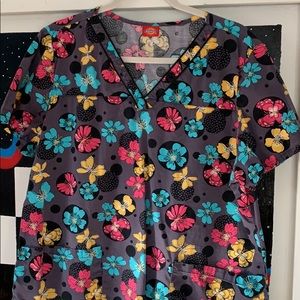 Butterfly nurse scrub